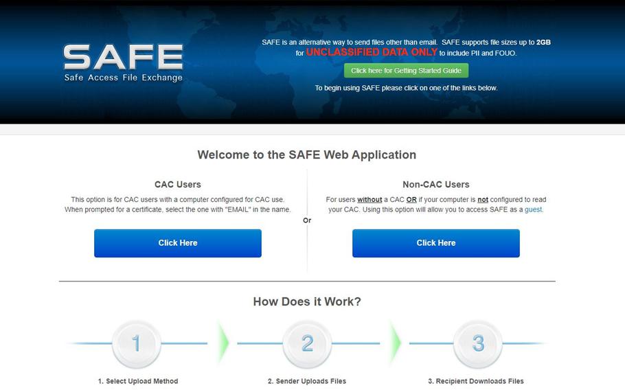 DoD SAFE File Limit